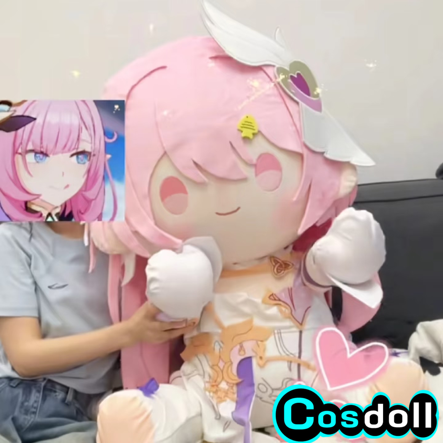 Soft Plush Doll - 80 centimetri Honkai Impact 3 Elysia