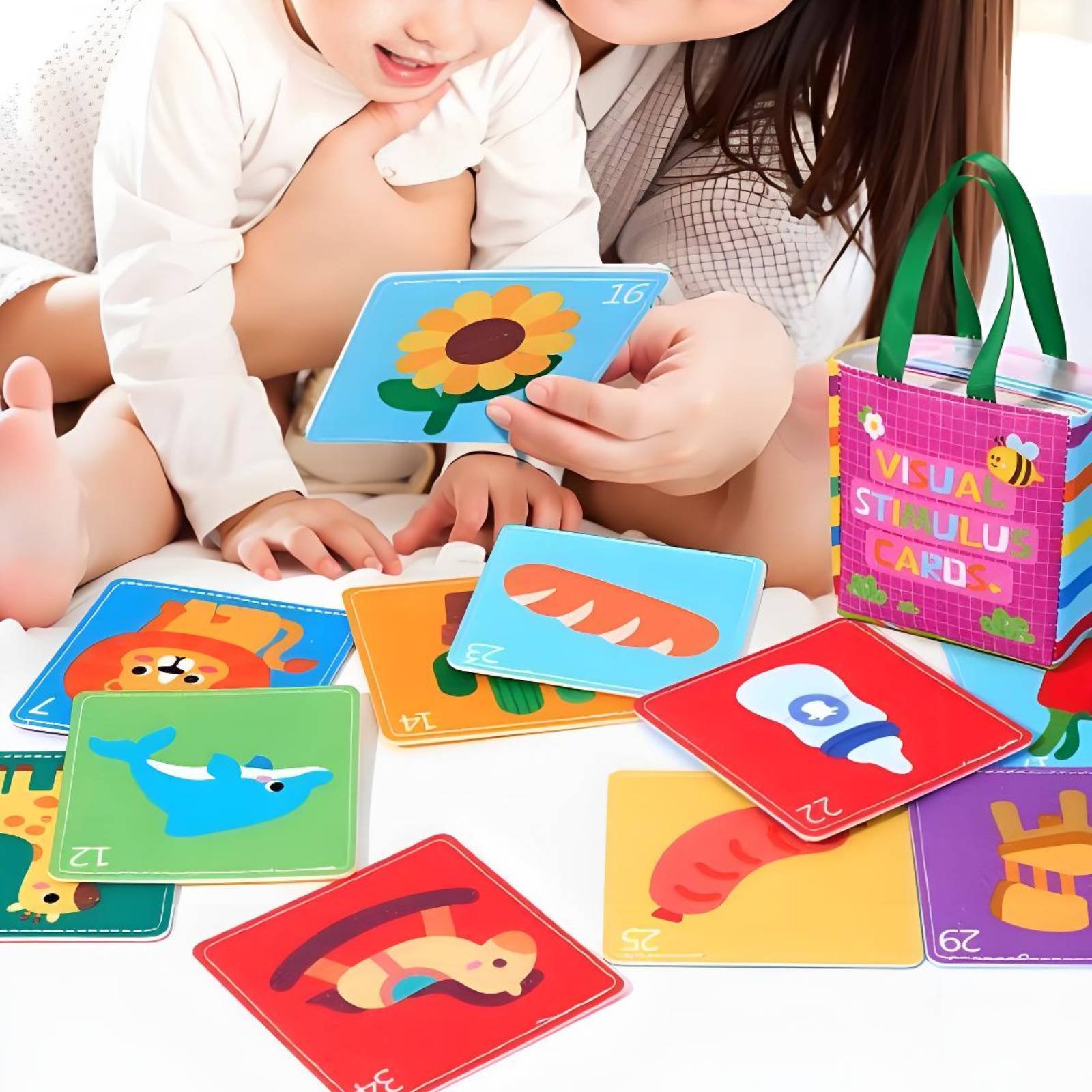 Educational Flash Card - Carte in tessuto per la prima