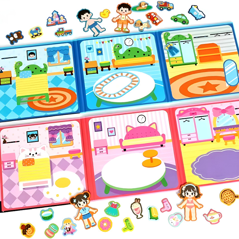 Kids Quiet Toys - Libro magnetico silenzioso per ragazzi e