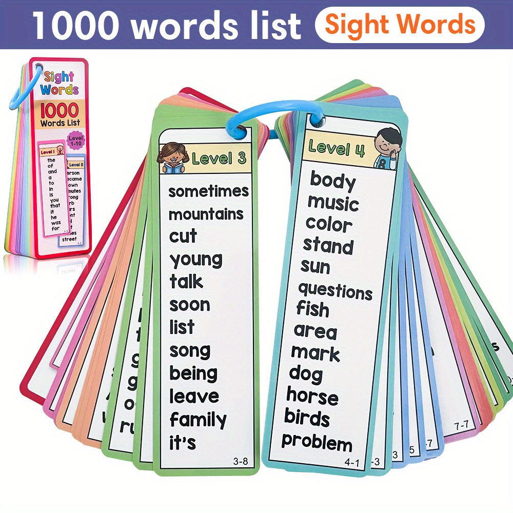 Educational Flash Card - 1000 parole visive Schede flash per