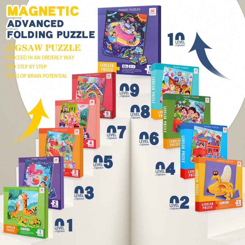 Kids Quiet Toys - Puzzle Magnetico in Legno per Bambini