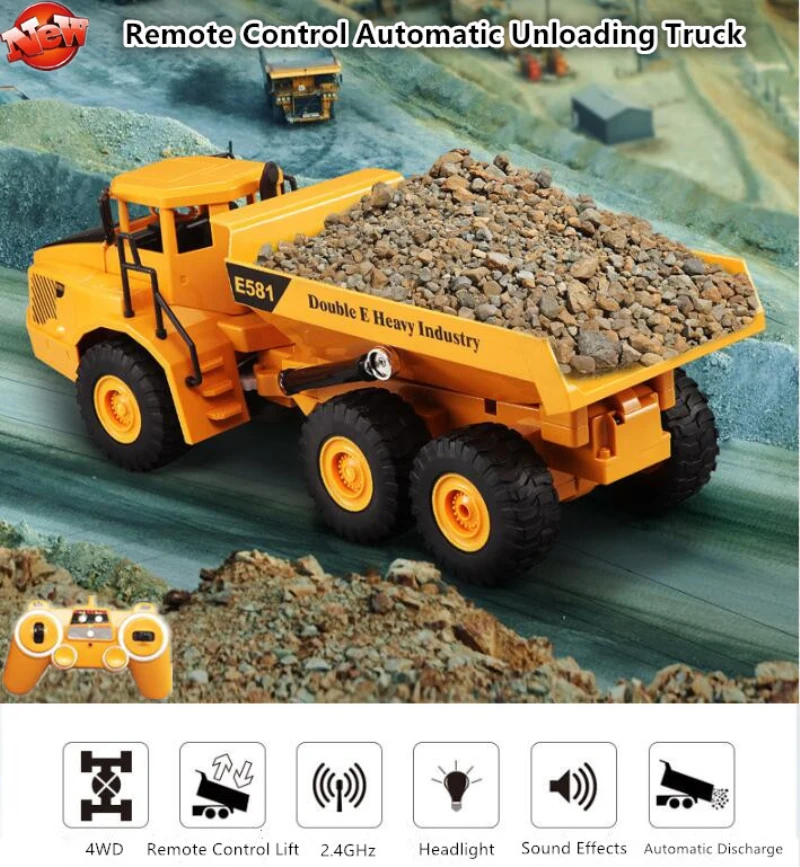 Kids Toys Under 50 - Autocarro con cassone ribaltabile telecomandato RC