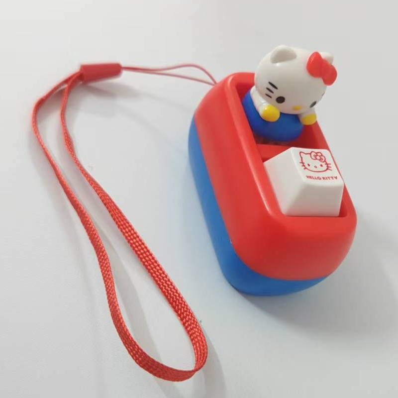 Kids Quiet Toys - Portachiavi con Pulsante Vocale Hello Kitty,